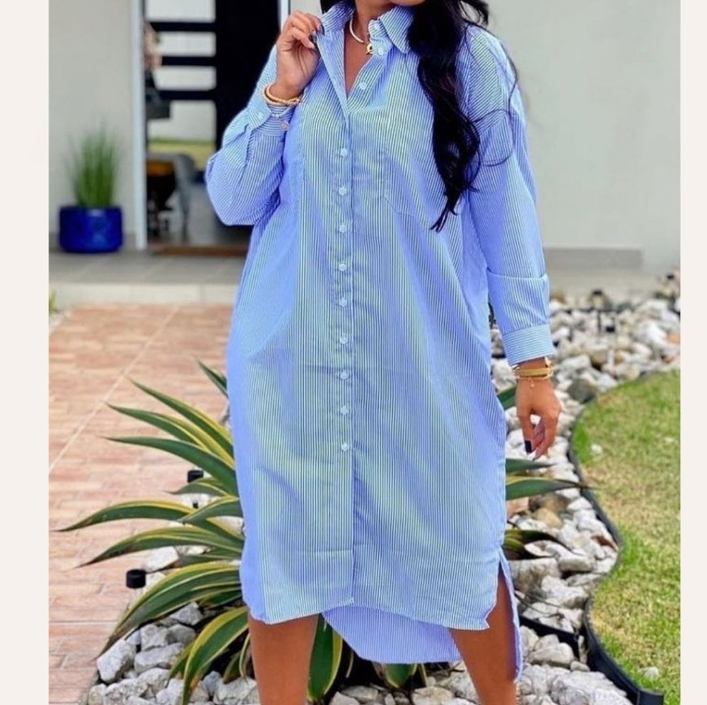 Long Sleeve Tunic Shirt Dress